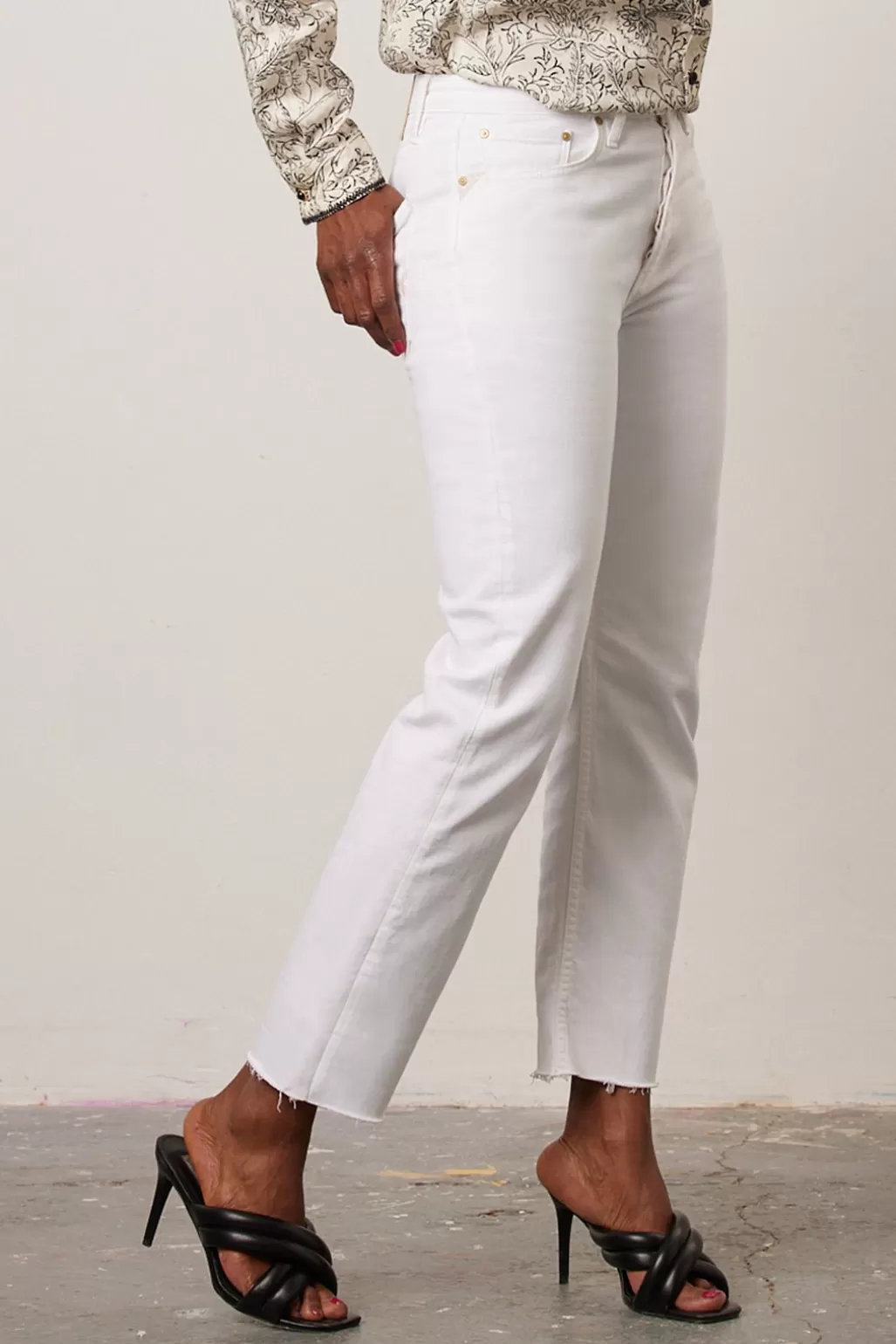 Reiko Milo White High Waisted Jeans