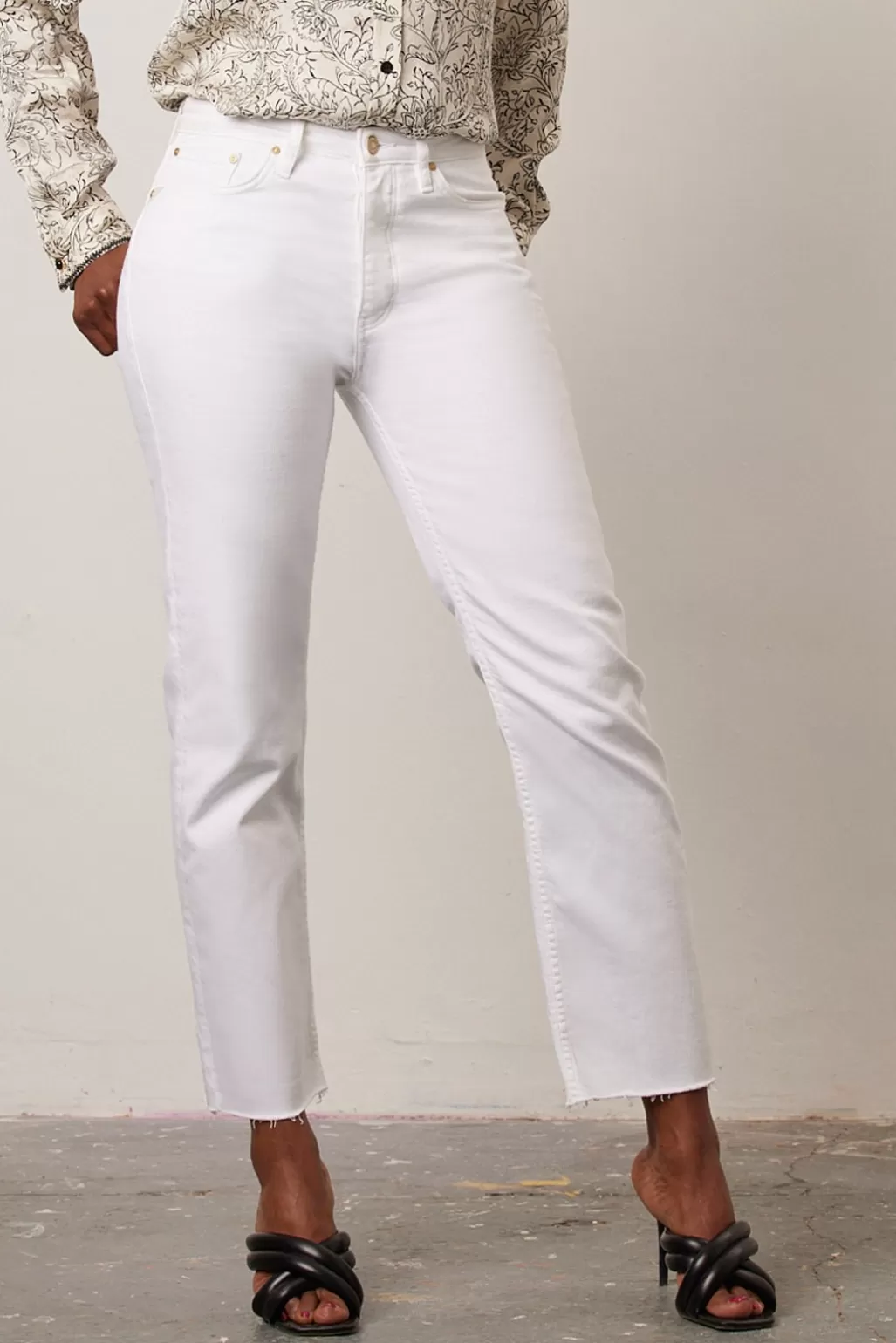 Reiko Milo White High Waisted Jeans