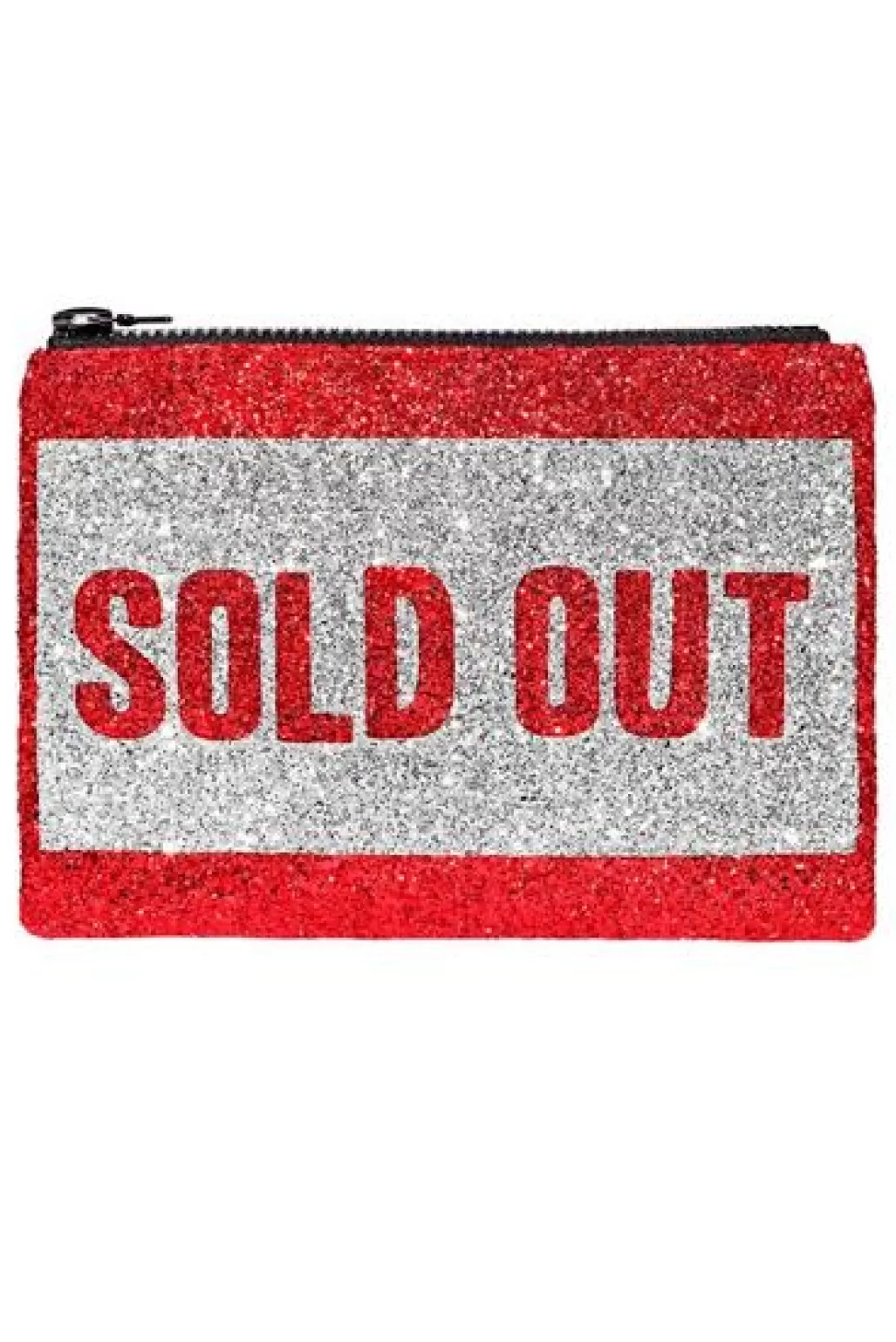 I KNOW THE QUEEN Sold Out Glitter Clutch Bag