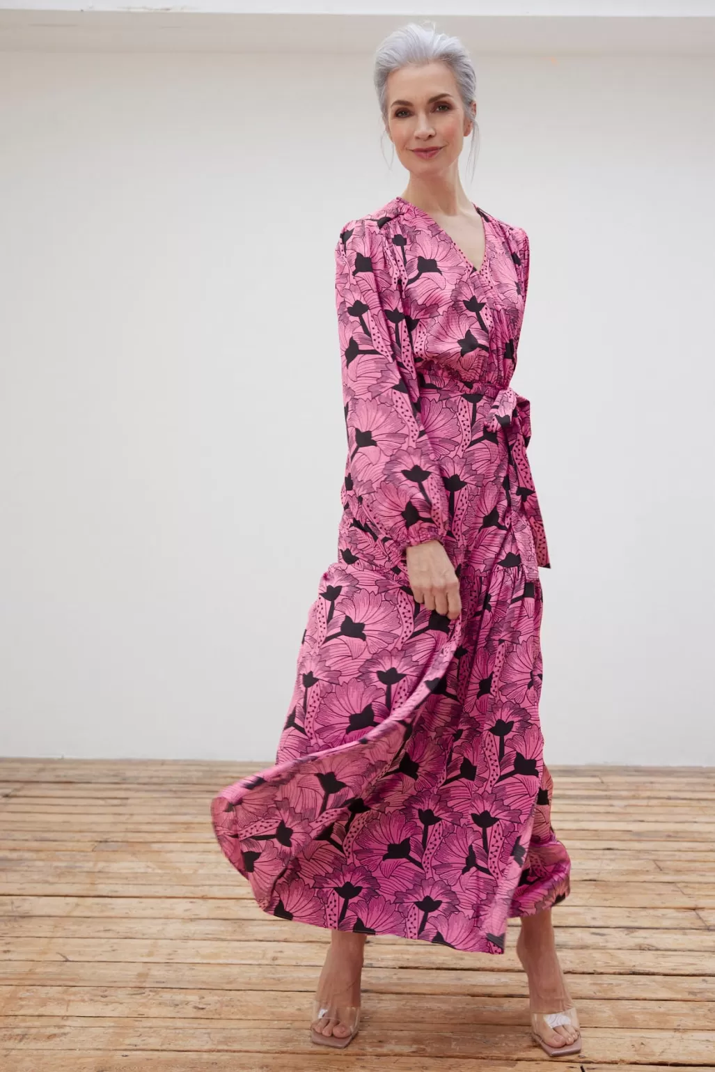 Stella Nova Tyra My Pink Flowers Maxi Dress