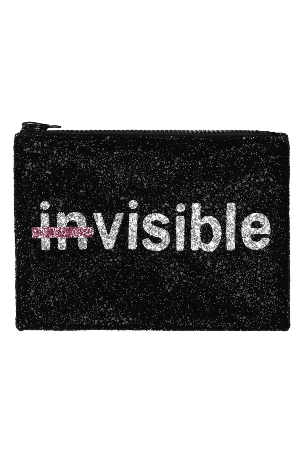 I KNOW THE QUEEN Strike Out Ageism Charity Glitter Reversible Clutch / Crossbody Bag