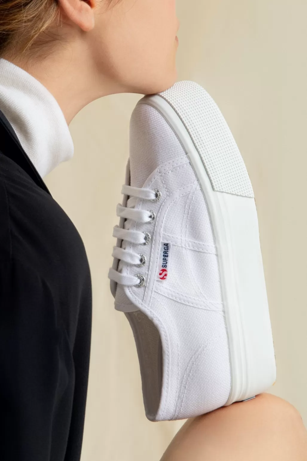 Superga 2790 Linea Up & Down White Flatform Trainers