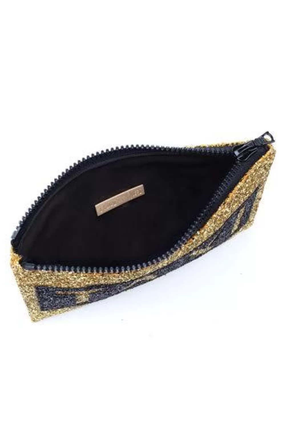 I KNOW THE QUEEN Taxi Glitter Clutch Bag