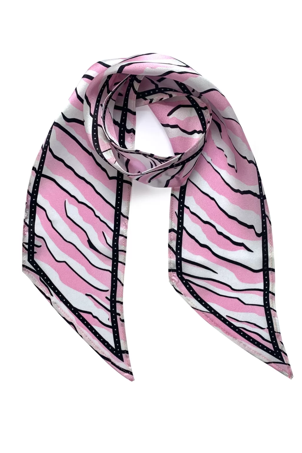 Ingmarson Tiger Pink Silk Neck Scarf