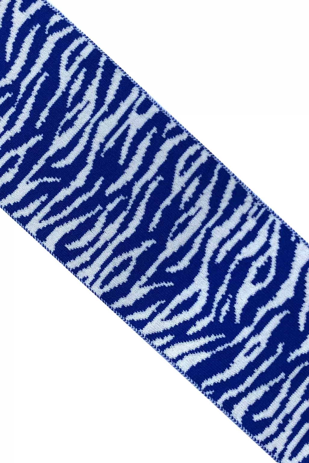 Ingmarson Tiger Stripe Wool & Cashmere Blue Scarf